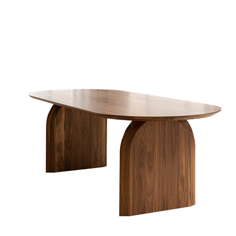 Geometric Solid Wood Dining Table